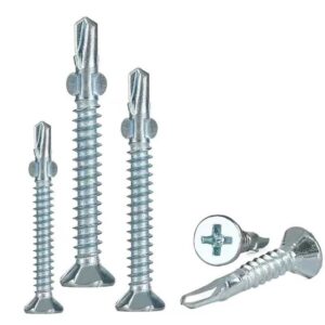 Phillips Head Anti-slip Ribs White Zinc Plated Self Drilling with wings With Wings Self - Drilling Screw