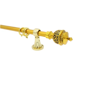 28mm Antique Brass Single Stainless Steel Curtain Rod With Accessories In Stock