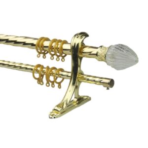 Hot sale high quality reborn curtain rods sets with glass finial